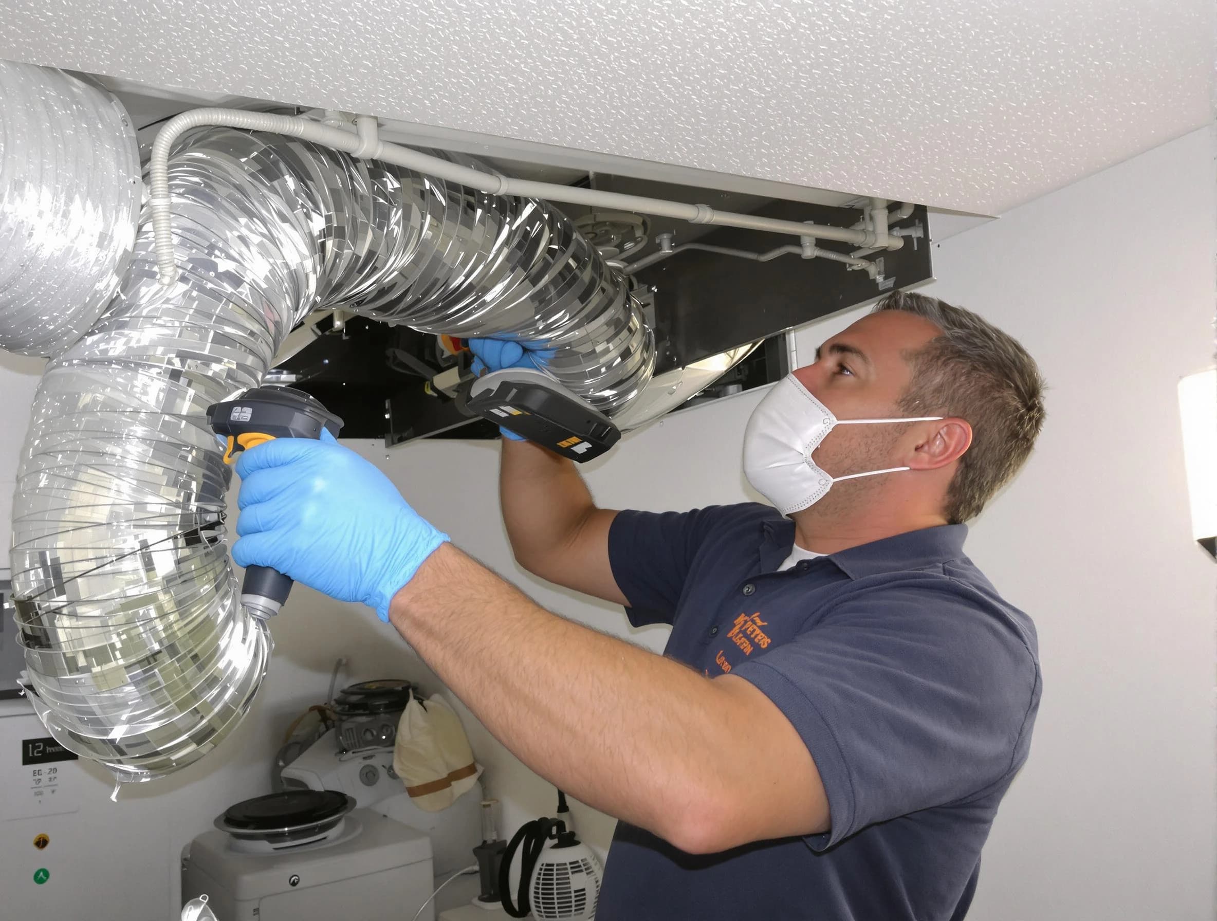 Costa Mesa Dryer Vent Cleaning professional performing thorough residential dryer vent cleaning in Costa Mesa