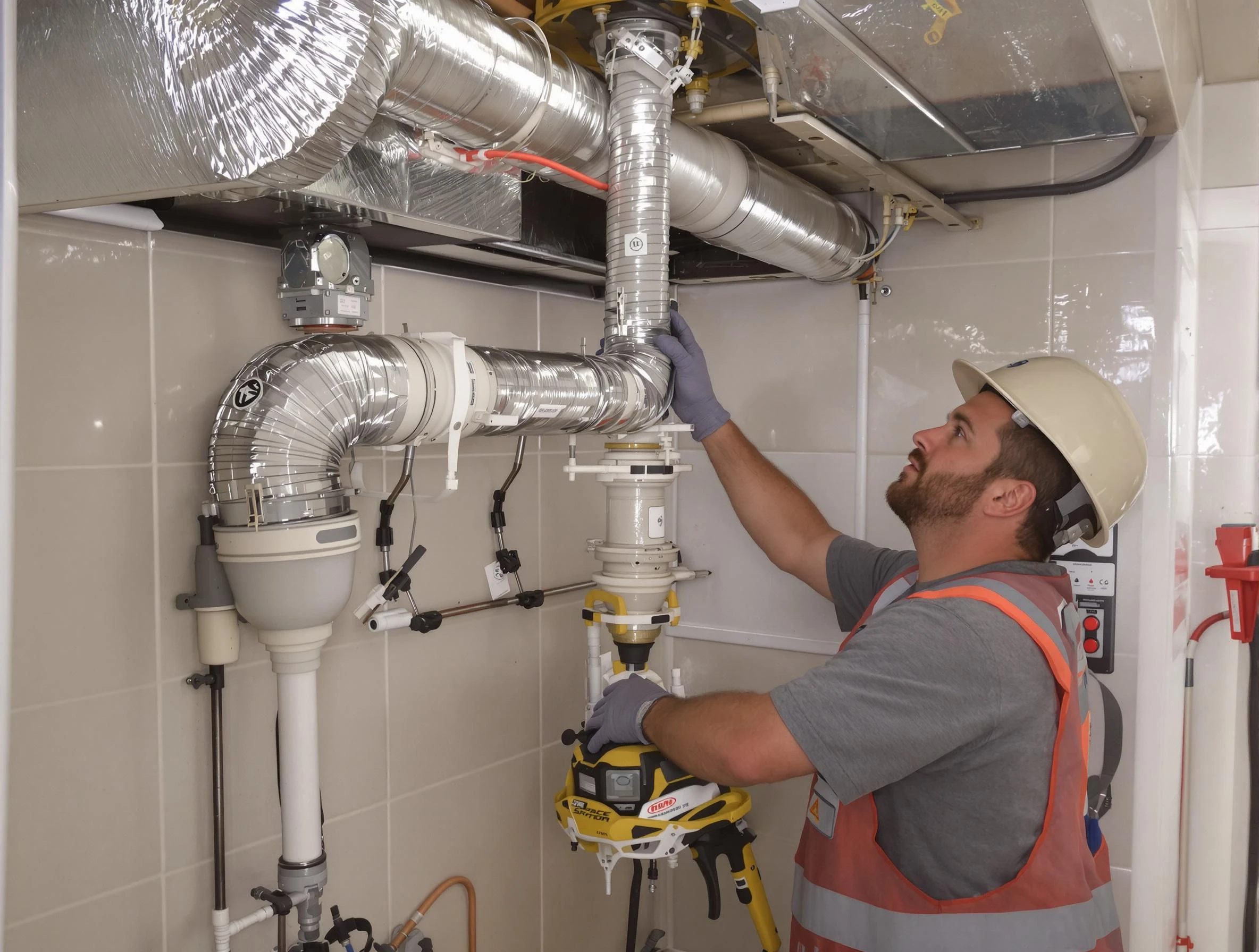 Costa Mesa Dryer Vent Cleaning expert performing professional dryer vent repair and installation in Costa Mesa